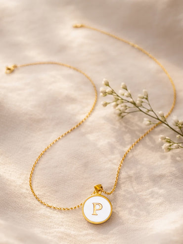 Demi Fine 18K Gold Plated Alphabet P Minimal Pendant Necklace | Anti Tarnish