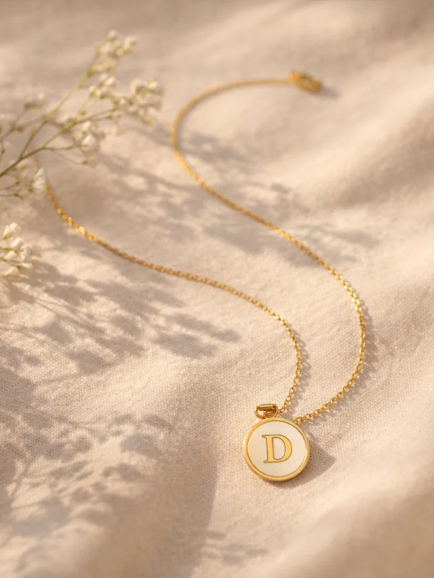 Demi Fine 18K Gold Plated Alphabet D Puffy Pendant Necklace | Anti Tarnish