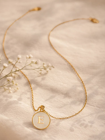Demi Fine 18K Gold Plated Alphabet E Minimal Pendant Necklace | Anti Tarnish