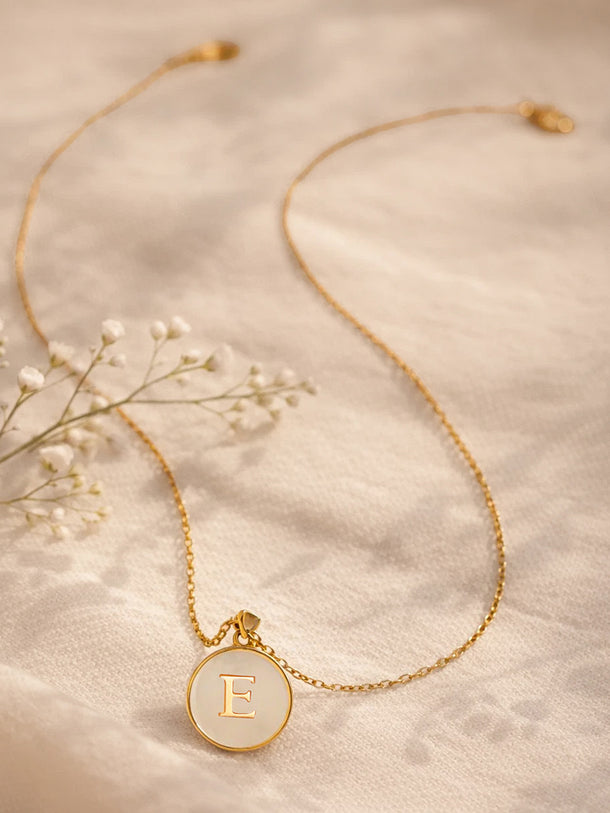 Demi Fine 18K Gold Plated Alphabet E Minimal Pendant Necklace | Anti Tarnish
