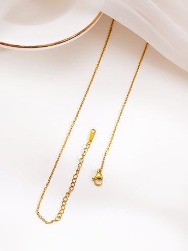 Demifine 18K Gold Plated Stainless Steel Sun Moon Pendant Necklace
