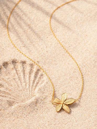 Demi Fine 18K Gold Plated Floral Pendant Chain Necklace | Anti Tarnish