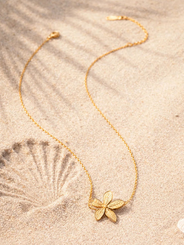 Demi Fine 18K Gold Plated Floral Pendant Chain Necklace | Anti Tarnish
