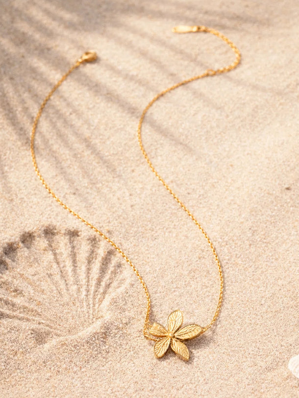 Demi Fine 18K Gold Plated Floral Pendant Chain Necklace | Anti Tarnish
