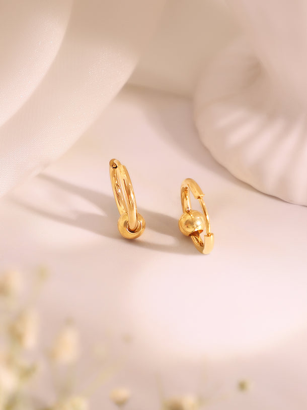 Demifine 18k Gold Plated Stainless Steel Ball Pendant  Set