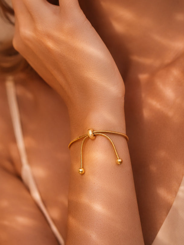 Demi Fine 18K Gold Plated Minimal Statement Chain Bracelet | Anti Tarnish