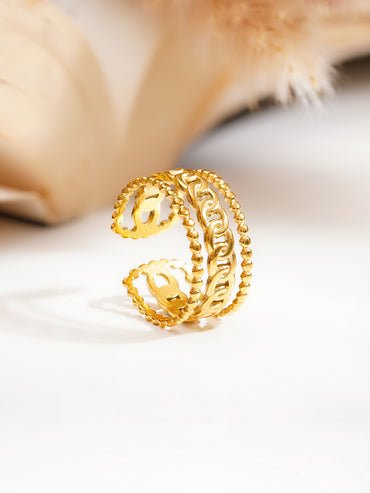 Demi Fine Linked Layers Statement Ring