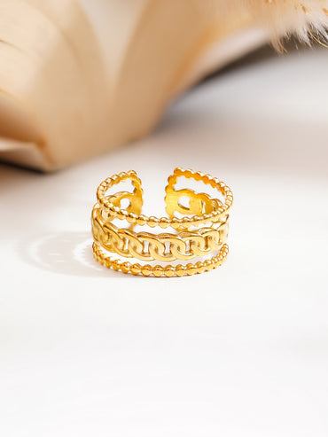 Demi Fine Linked Layers Statement Ring