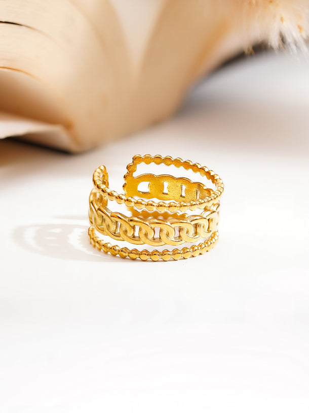 Demi Fine Linked Layers Statement Ring