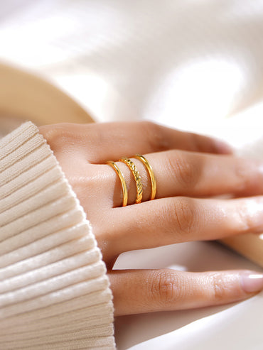 Demi Fine Twisted Triple Band Ring