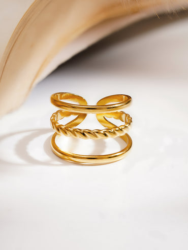 Demi Fine Twisted Triple Band Ring