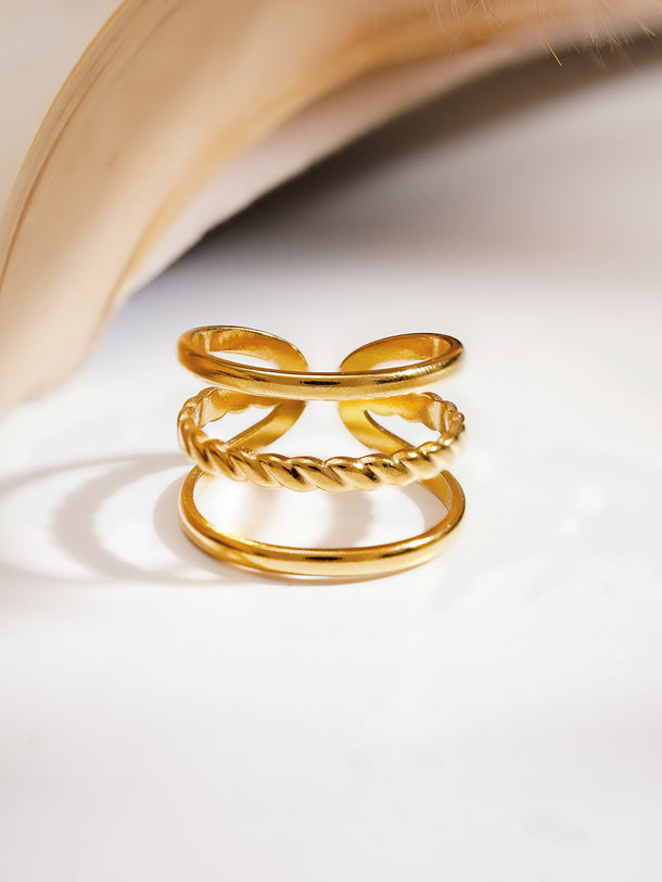 Demi Fine Twisted Triple Band Ring