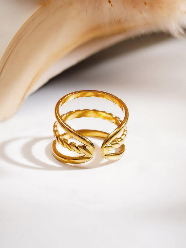 Demi Fine Twisted Triple Band Ring
