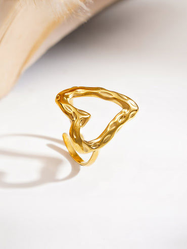 Demi Fine Minimal Heart Outline Ring
