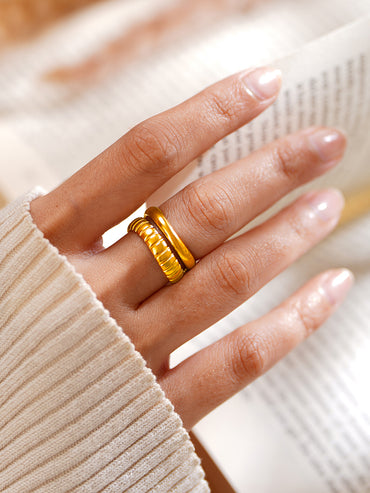Demi Fine Twinned Flow Statement Ring