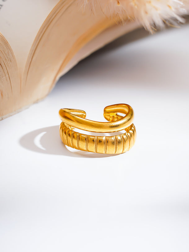 Demi Fine Twinned Flow Statement Ring
