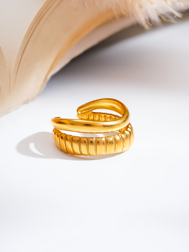 Demi Fine Twinned Flow Statement Ring