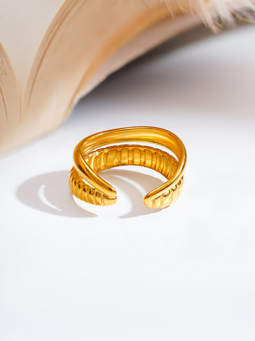 Demi Fine Twinned Flow Statement Ring