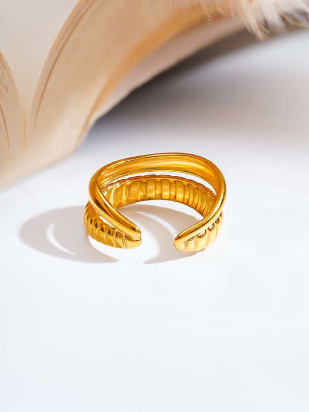 Demi Fine Twinned Flow Statement Ring