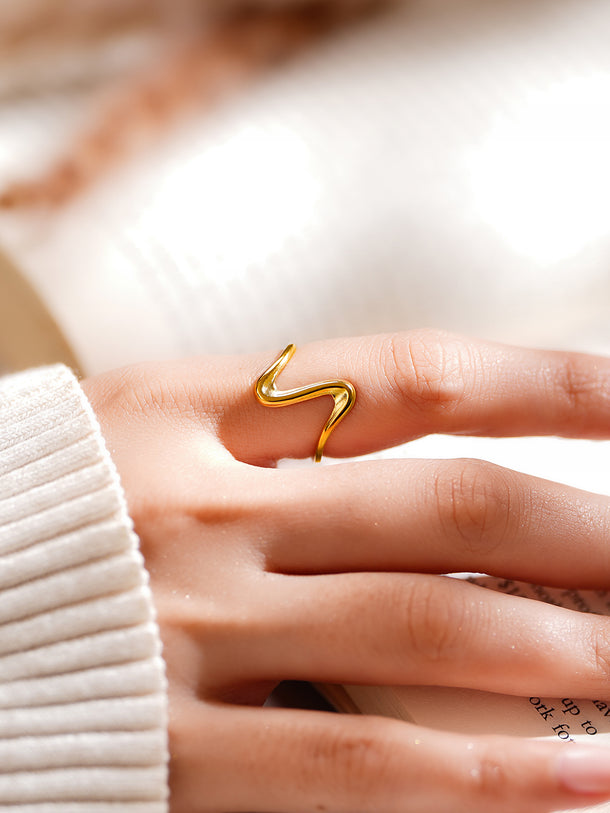Demi Fine Freeform Wave Open Ring