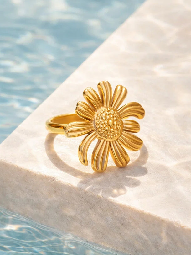 Demi Fine 18K Gold Plated Floral Ring | Anti Tarnish