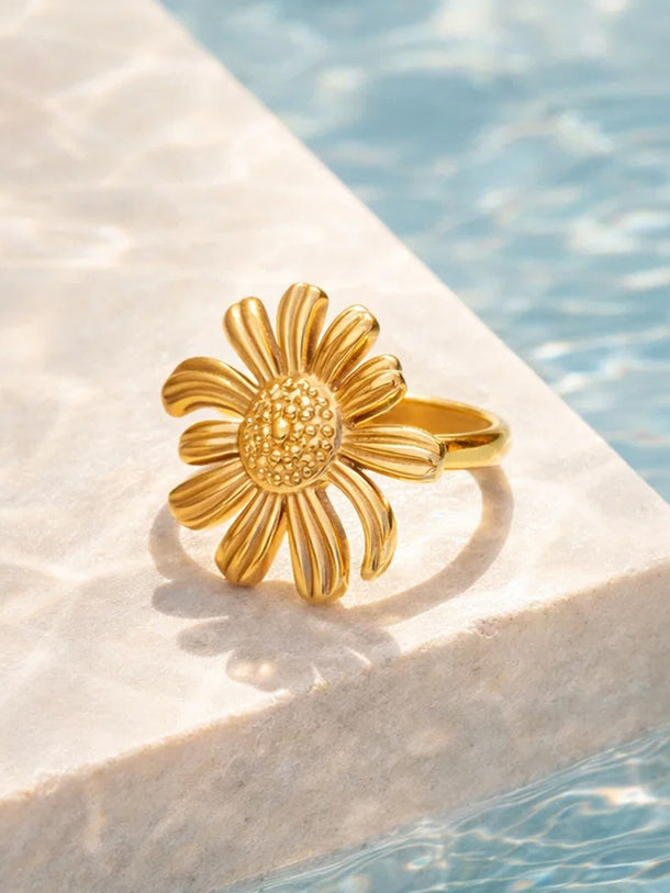 Demi Fine 18K Gold Plated Floral Ring | Anti Tarnish