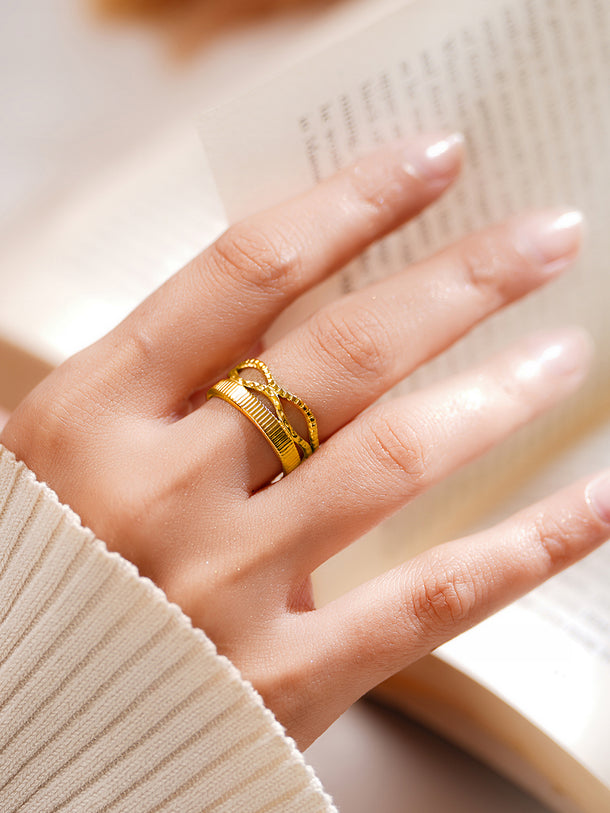 Demi Fine Crossroads Texture Statement Ring