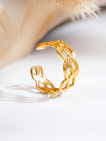 Demi Fine Woven Link Statement Ring
