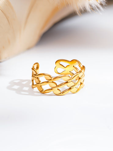 Demi Fine Woven Link Statement Ring