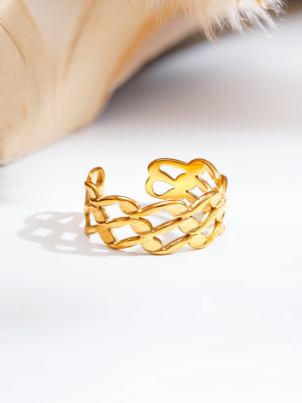 Demi Fine Woven Link Statement Ring