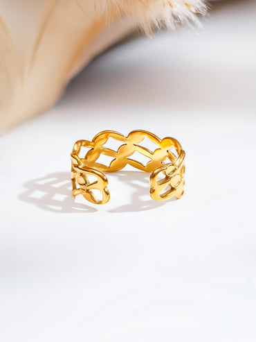 Demi Fine Woven Link Statement Ring