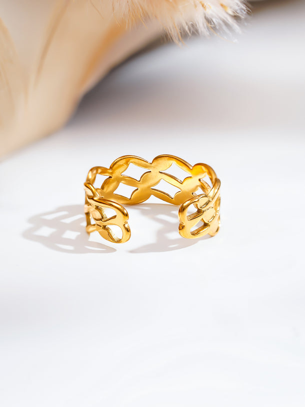Demi Fine Woven Link Statement Ring