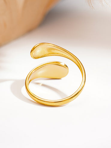 Demifine 18K Gold Plated Stainless steel Melted Muse Open Ring