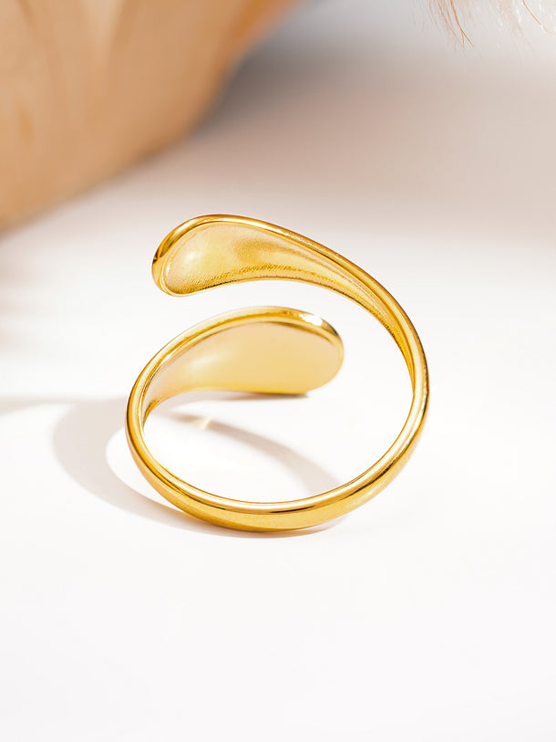 Demifine 18K Gold Plated Stainless steel Melted Muse Open Ring