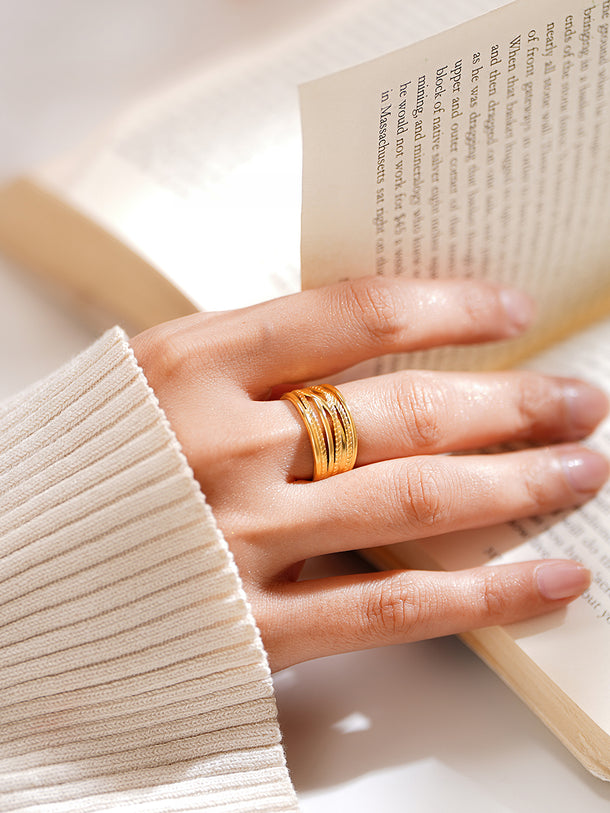 Demi Fine Golden Rhythm Open Ring
