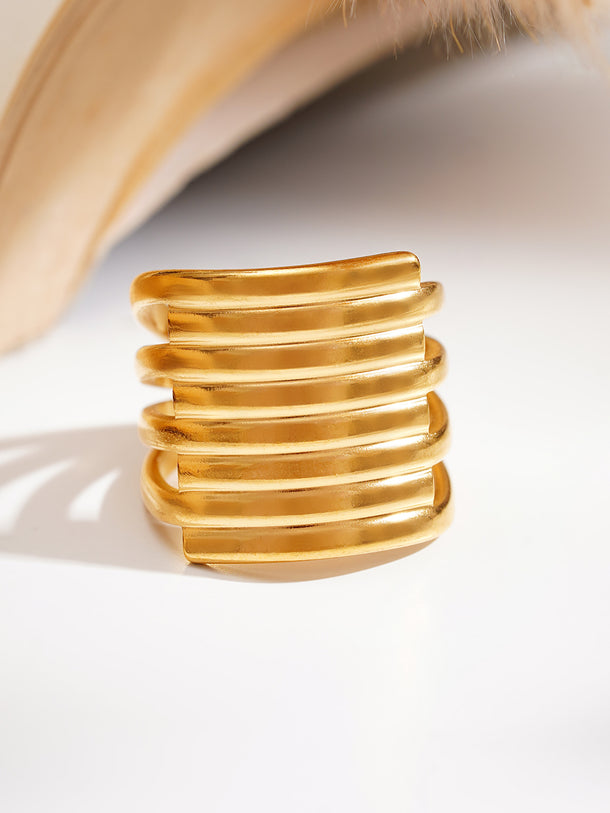 Demi Fine Multi Layer Statement Open Ring
