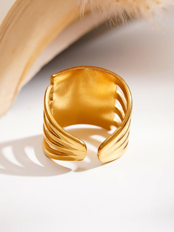Demi Fine Multi Layer Statement Open Ring