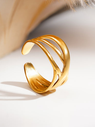 Demi Fine Criss Cross Statement Open Ring