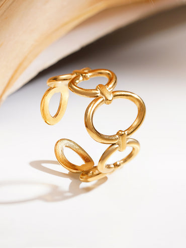 Demi Fine Linked Oval Statement Ring