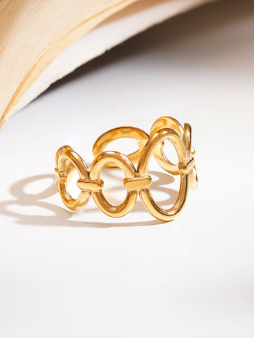 Demi Fine Linked Oval Statement Ring