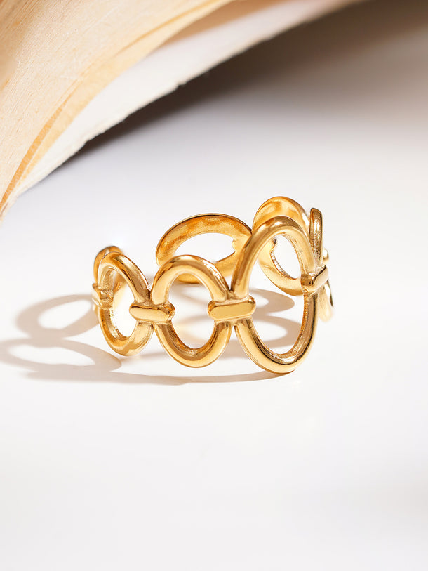 Demi Fine Linked Oval Statement Ring