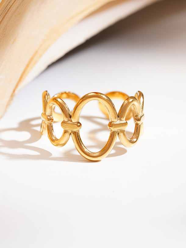 Demi Fine Linked Oval Statement Ring