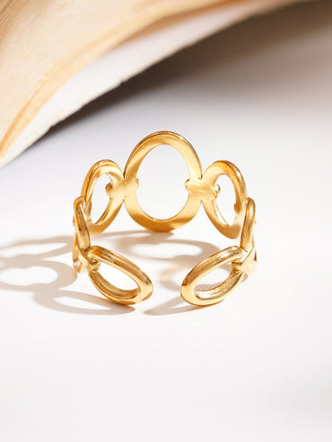 Demi Fine Linked Oval Statement Ring