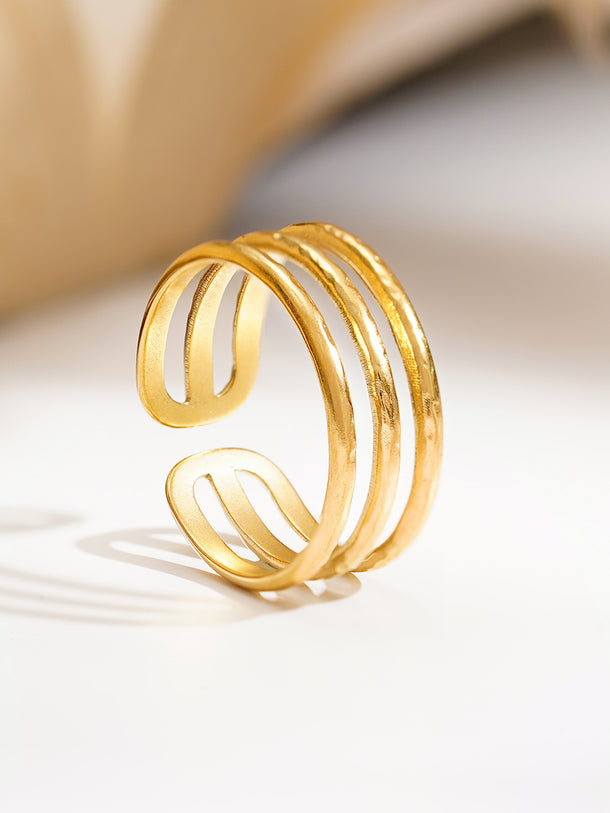 Demi Fine Minimal Multi Band Ring