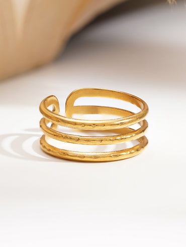 Demi Fine Minimal Multi Band Ring