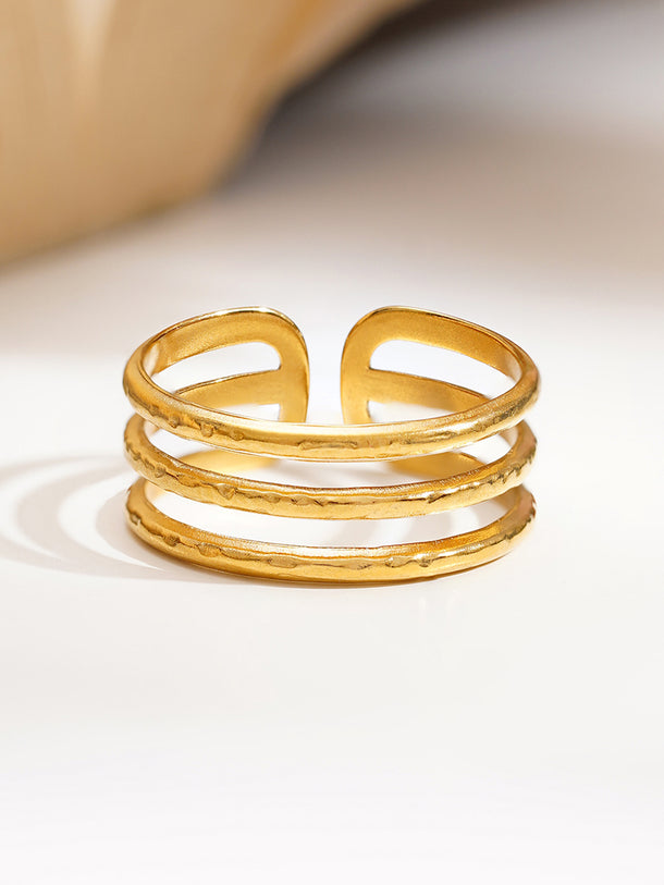 Demi Fine Minimal Multi Band Ring
