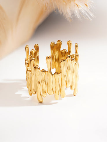 Demi Fine Textured Statement Band Ring