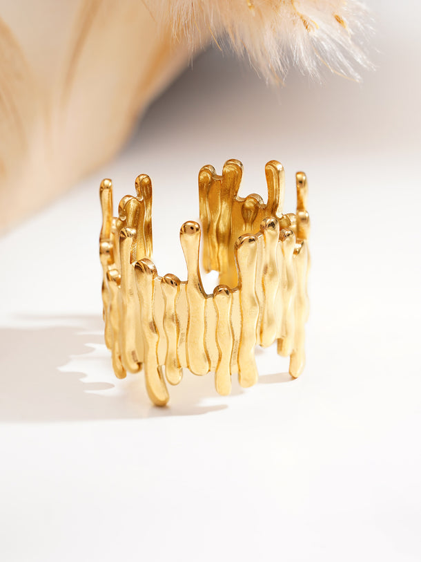 Demi Fine Textured Statement Band Ring