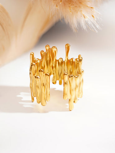 Demi Fine Textured Statement Band Ring