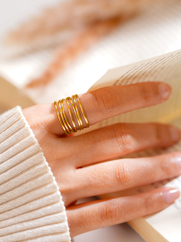 Demi Fine Wide Multi Layer Ring